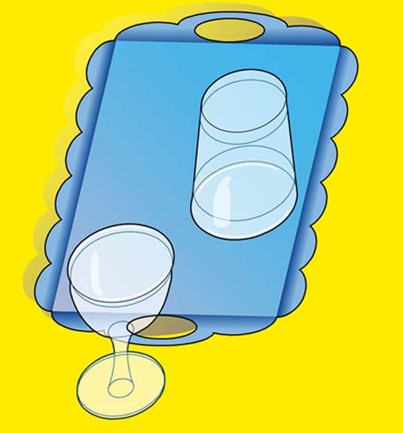 Magic Tray Optical Illusion Solution Simply rotate The Image!