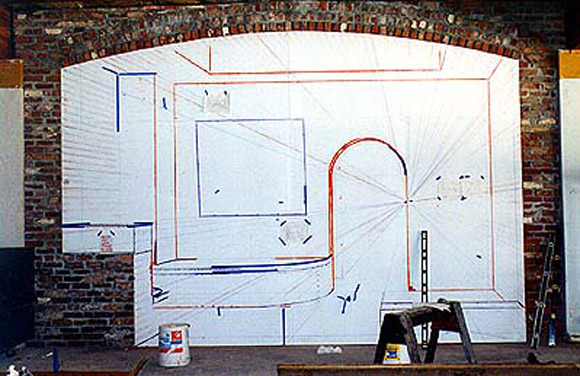 pugh_cafe_expl This is exact same wall before the Mural was painted on it