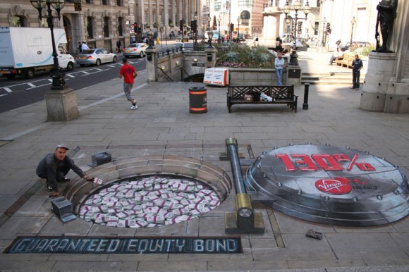 Julian Beever is considered a leading chalk artist in sidewalk art.