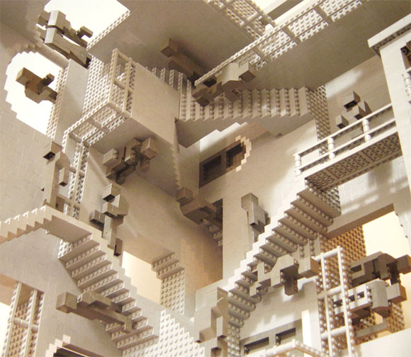 Henry Lim created this LEGO replica of Relativty by M.C. Escher