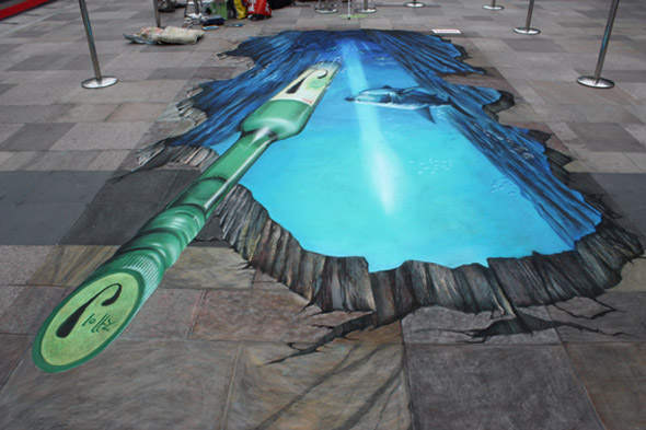 3d street painting_jinro 2 3d street painting_jinro 2