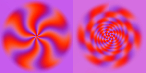 moving purple optical illusion