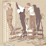 Wallpaper optical illusion by Chow Hon Lam