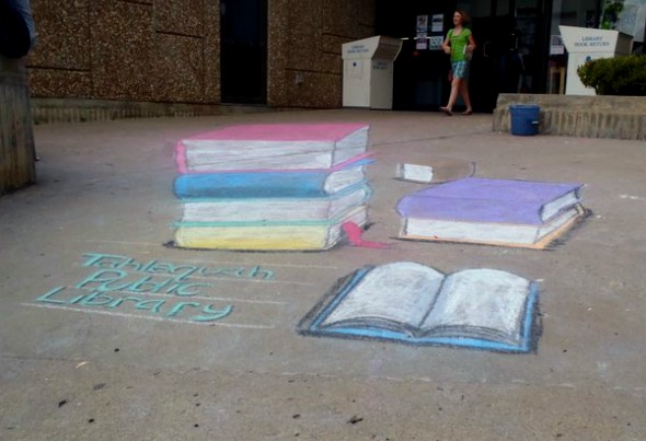 anamorphic book illusion