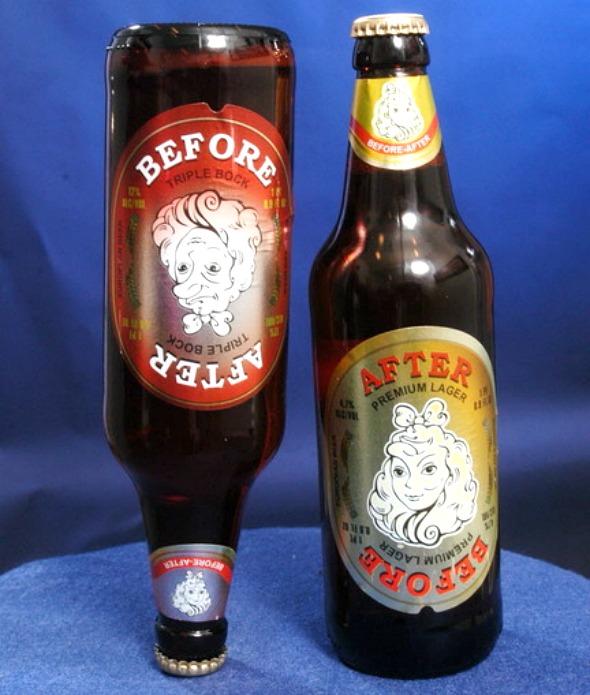 before and after beer illusion1 optical illusion