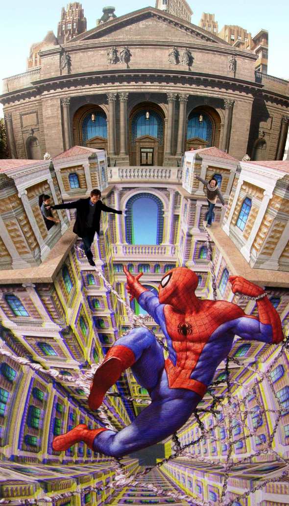 kurt-wenner-spider-man-3d-art-1321479675 kurt-wenner-spider-man-3d-art-1321479675