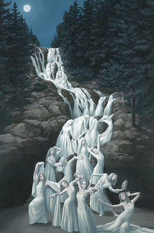 Water Dancers Optical Illusion