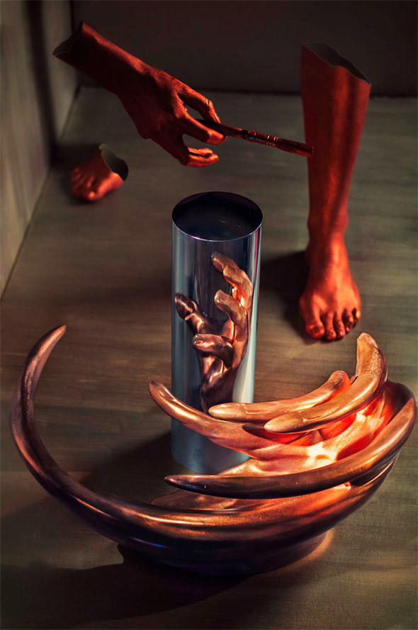 Anamorphic sculptures by J. Hurwitz