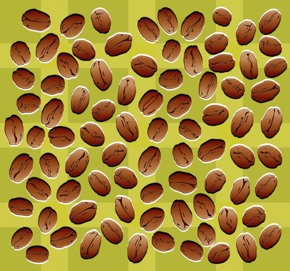 Falling Beans Optical Illusion