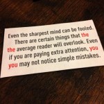 Test for the Sharp Minded