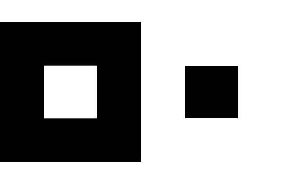 Same Size Squares Optical Illusion