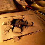 3D Elephant Drawing