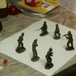 Toy Soldiers Optical Illusion