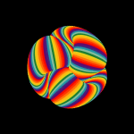 Muticolor Swirling Ball Optical Illusion