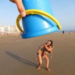 Beach Fun Optical Illusion