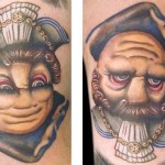 Face Tattoo Optical Illusion