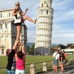 Leaning Tower of Pisa Optical Illusion