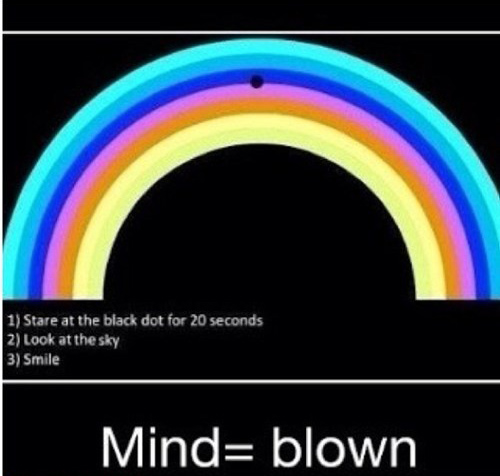 Rainbow in the Sky Optical Illusion