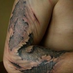 newspaper under the skin optical illusion