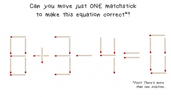 move just one matchstick math brain teaser