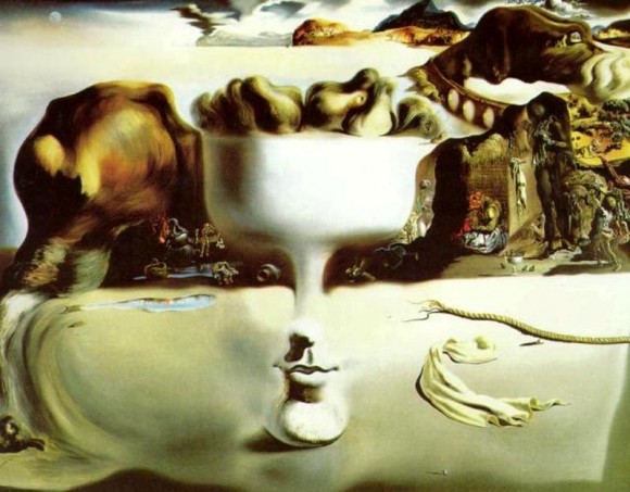 Apparition of Face and Fruit Dish on a Beach - Salvador Dali