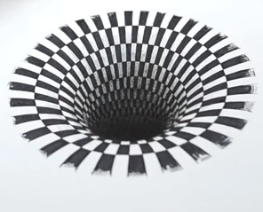 hole drawing illusion