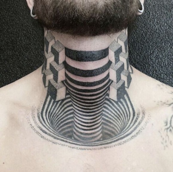 optical illusion tattoo