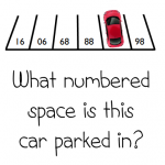 numbered parking space