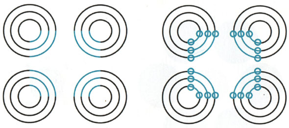 bluish circles optical illusion