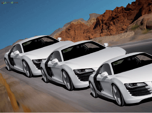Audi R8 Optical Illusion Animation
