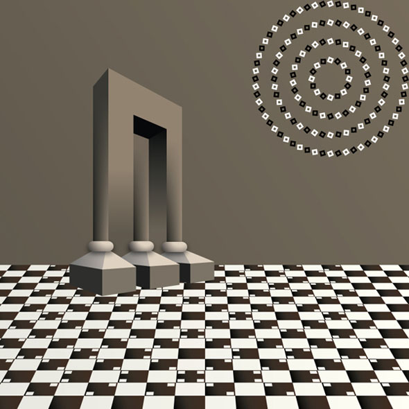 vector style - 3 in 1 optical illusion