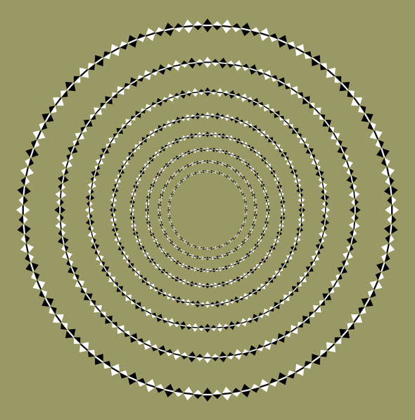 Optical Illusion Spiral - Concentric Circles 5