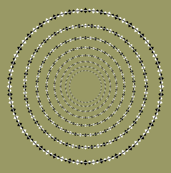 Optical Illusion Spiral - Concentric Circles 5