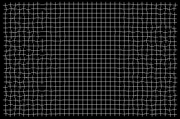 Distorted Grid Optical Illusion