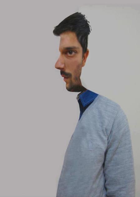 Half Man Optical Illusion