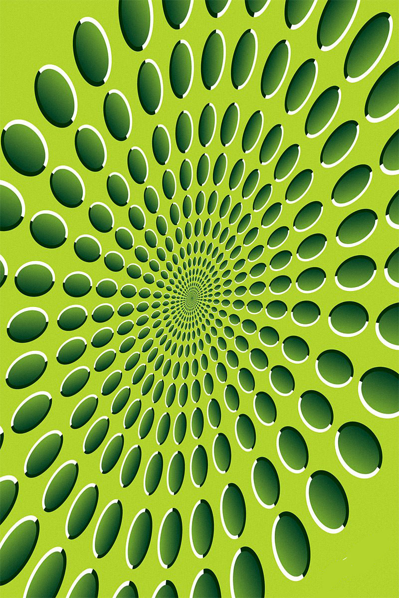 Green Spinner Optical Illusion