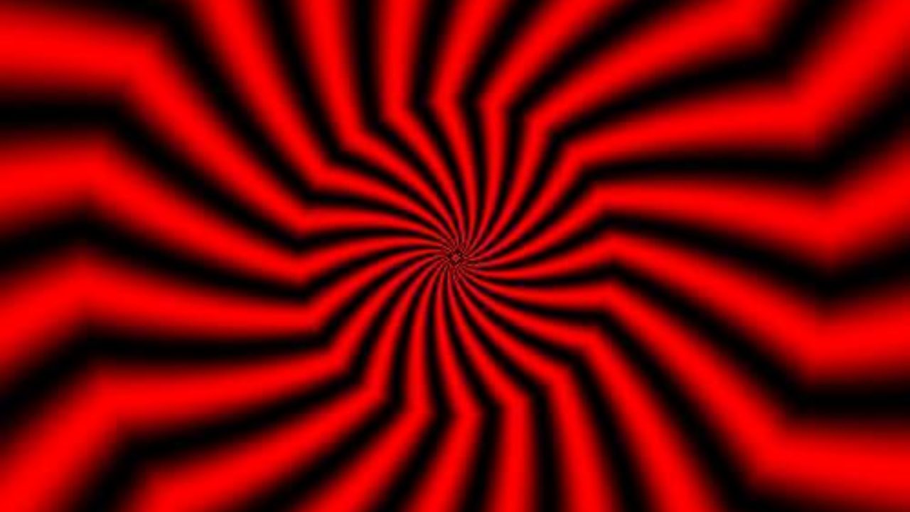 Red Swirl Optical Illusion