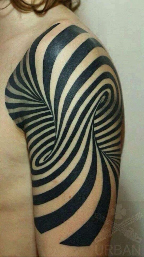 Arm Tattoo Optical Illusion