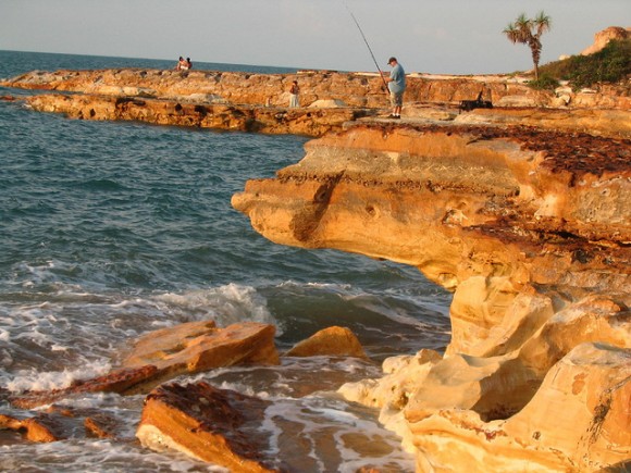 Fisherman and the Ocean Hidden Image Optical Illusion