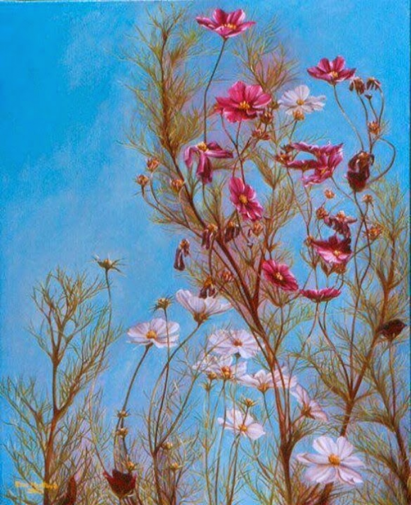 Woman in the Flower Optical Illusion