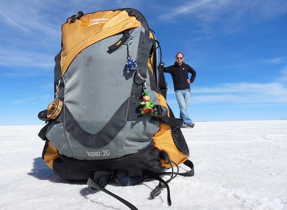 Giant Backpack Optical Illusion