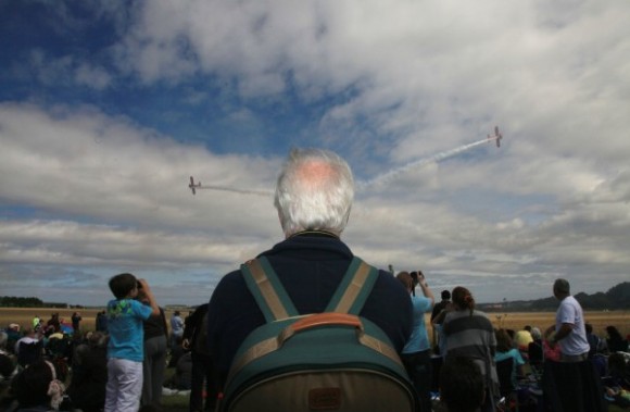 Planes Coming Out of a Head Optical Illusion