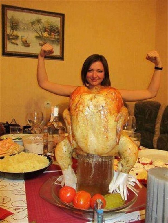 turkey lady optical illusion