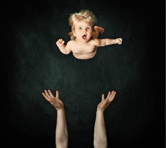 Flying Child Optical illusion