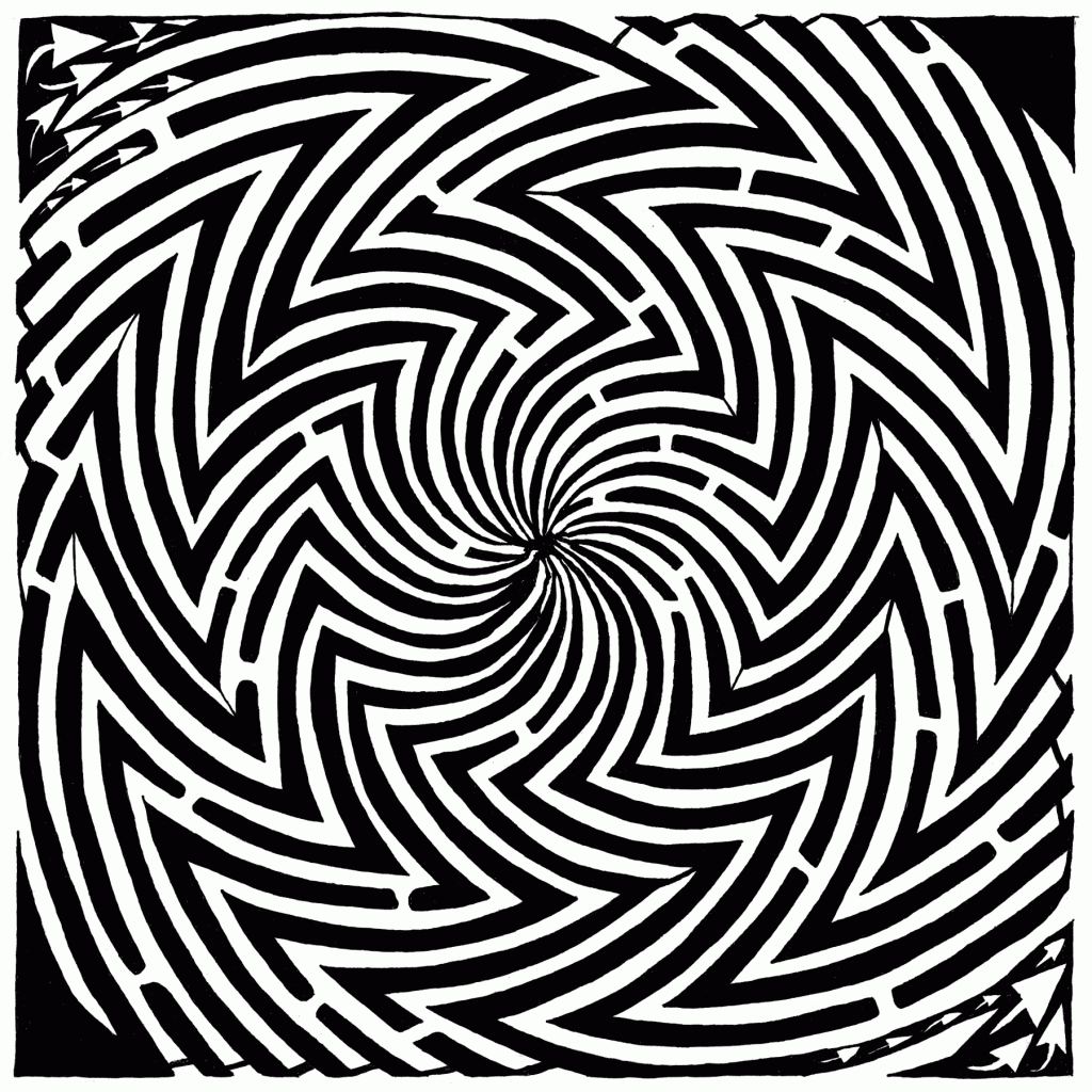 Complex Optical Illusion Maze