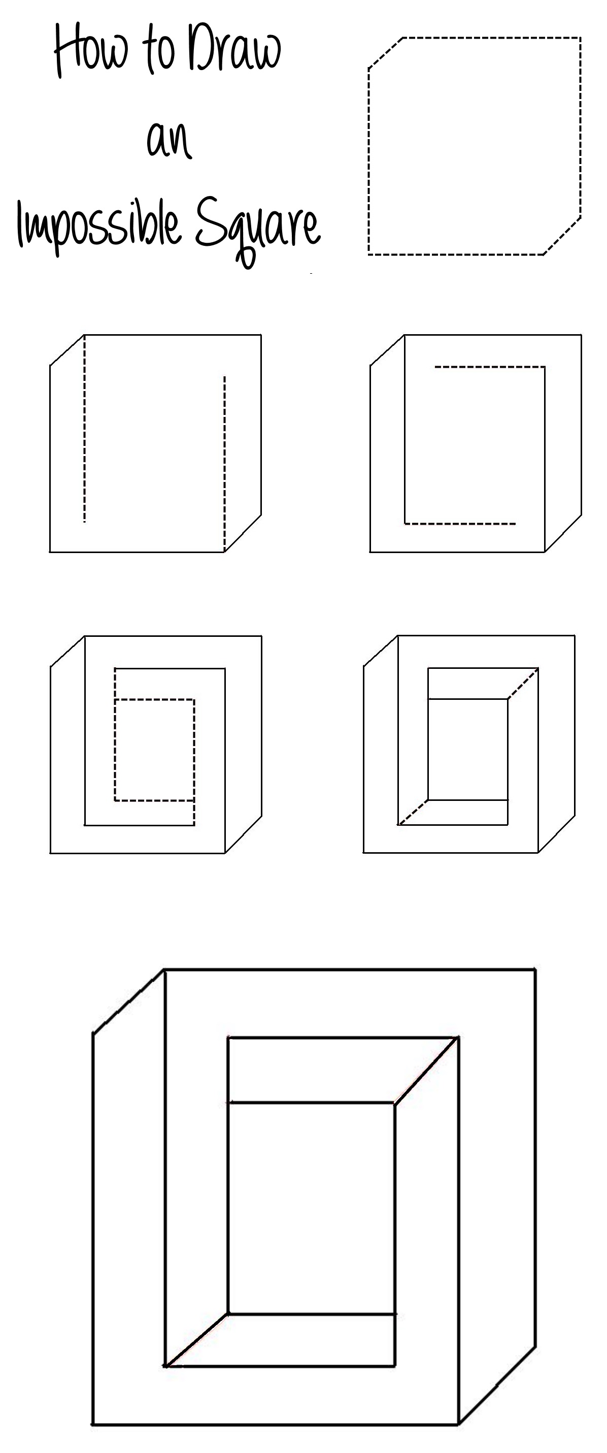 Easy Optical Illusions To Draw Step