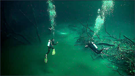 Cenote angelita underwater river