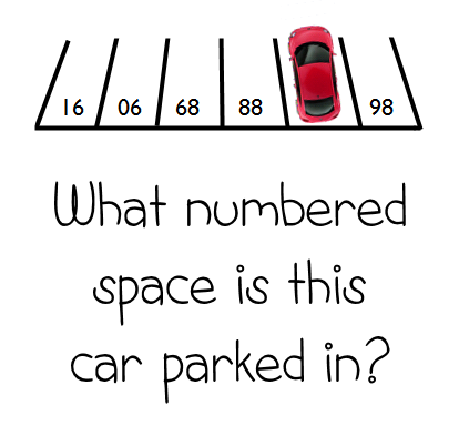 numbered parking space