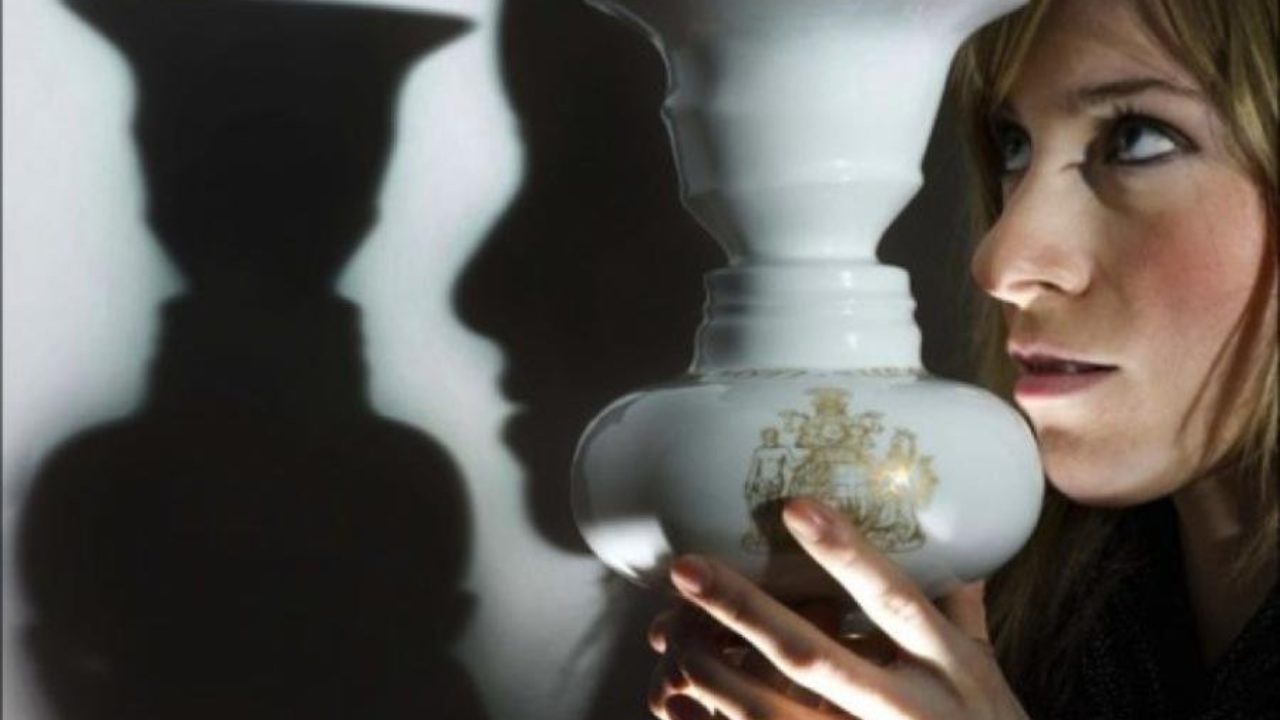 Rubin Vase Optical Illusion In Shadow