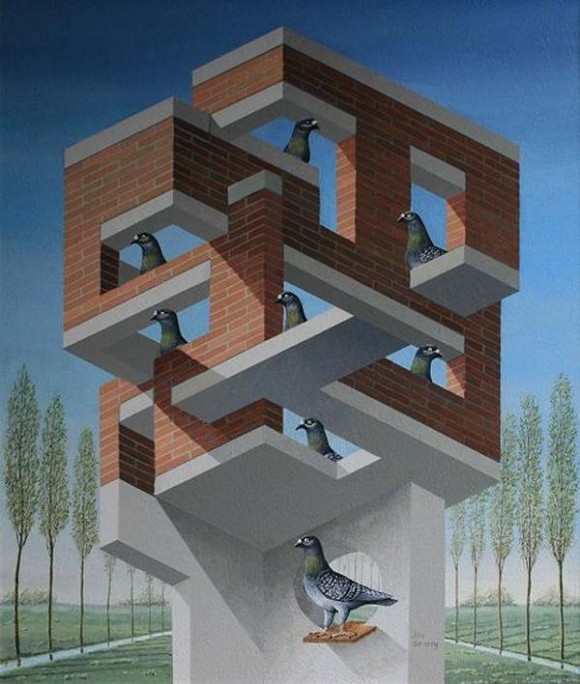 pigeons in an impossible structure